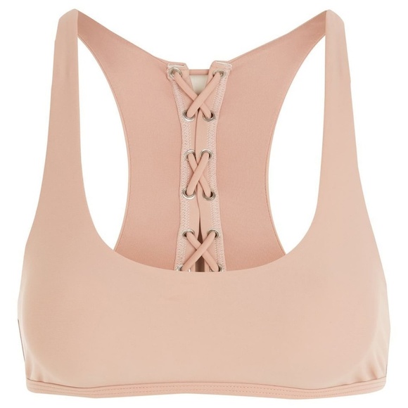 Topshop Lace Up Bikini Nude NEW - Picture 4 of 7